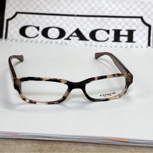 New Coach HC6083 5356 Peach Tortoise Shell / Crystal Berry Eyeglasses